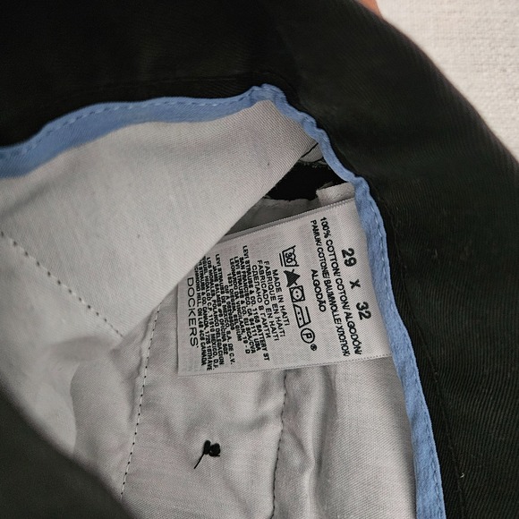 Dockers Pants Mens 29x32 Black Straight Fit Comfort Chino Cotton Casual - Picture 5 of 7